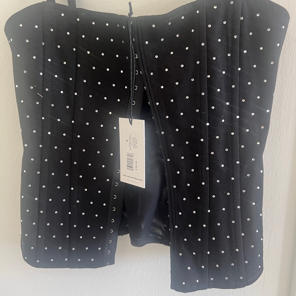 WeWoreWhar Corset Top With Crystals